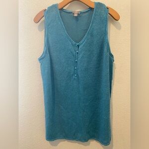J. Jill Turquoise Sleeveless Tank Top